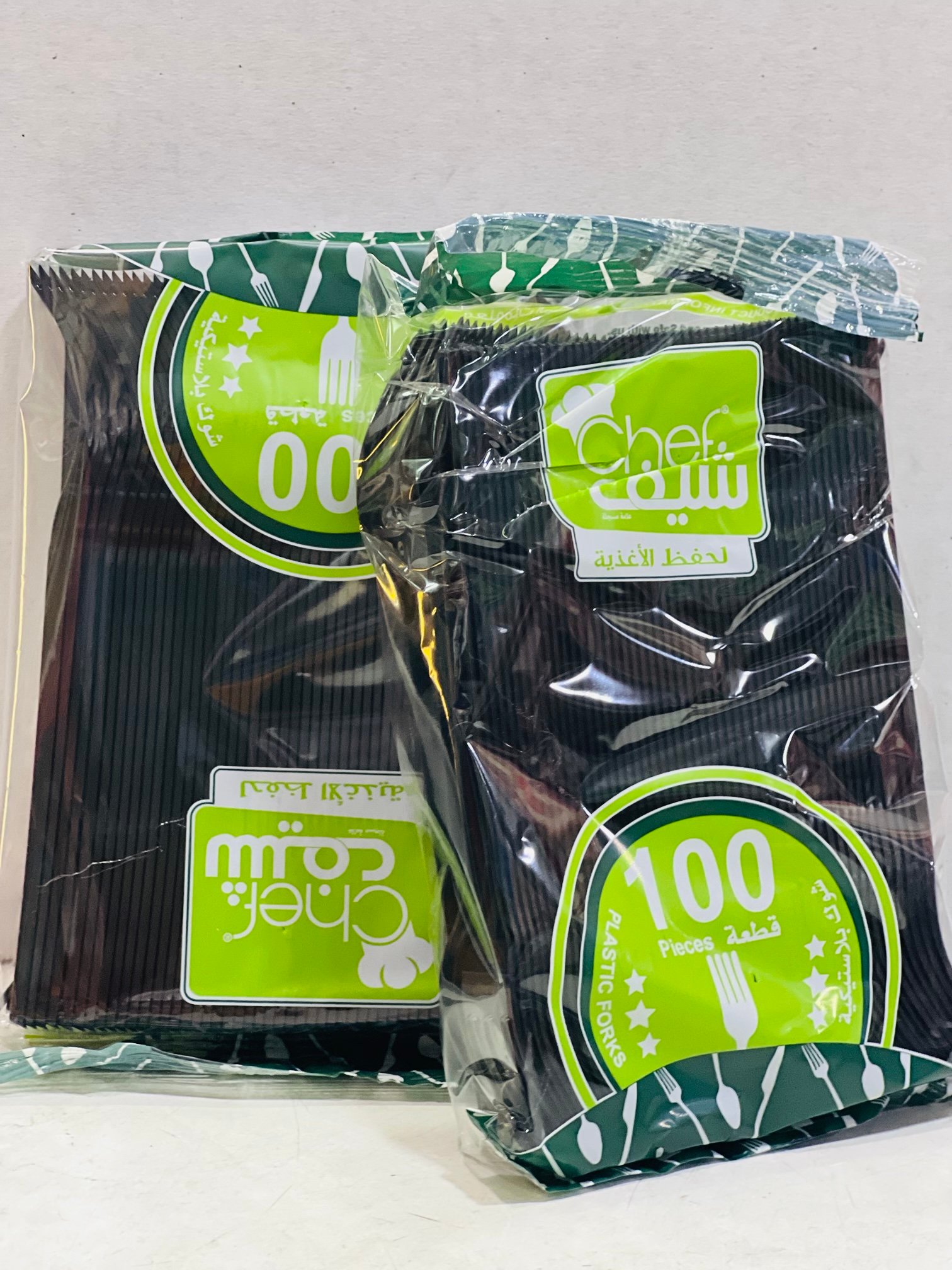 شوكة بلاستيك الشيف عبوة 100